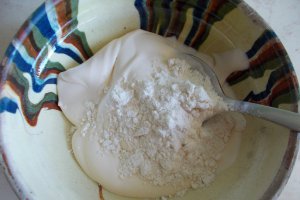 Garnitura de telina la aburi, cu sos de smantana si mustar