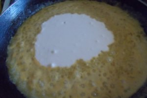 Garnitura de telina la aburi, cu sos de smantana si mustar