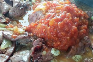 Ficat de pasare confiat cu quinoa