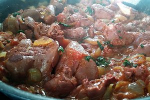 Ficat de pasare confiat cu quinoa