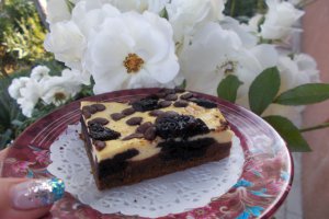 Desert prajitura cu branza dulce si biscuiti Oreo