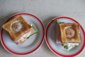 Club sandwich cu ou