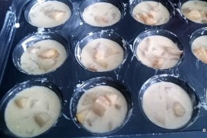 Desert mini clafoutis cu mere si pere
