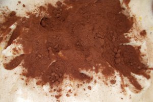 Desert briose cu cacao, nuci si stafide