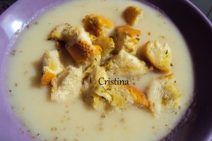 Supa crema de telina cu crutoane
