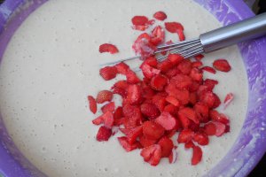Desert waffle cu capsuni