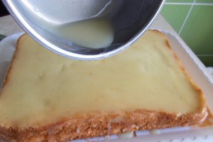 Desert prajitura cu crema din gem de caise si cu alune