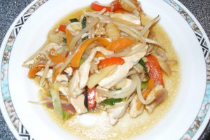 Stir fry chicken and vegetables