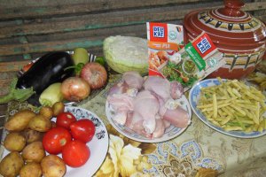 Ghiveci cu pui la oala de lut