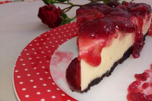 Desert cheesecake copt, cu cirese