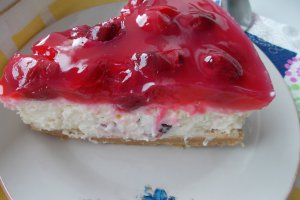 Desert cheesecake cu visine, fara coacere