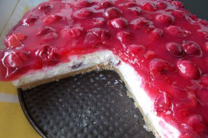 Desert cheesecake cu visine, fara coacere
