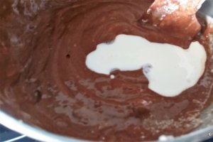 Desert prajitura cu iaurt, cacao si capsuni