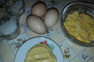 Aperitiv omleta cu fulgi de porumb