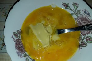 Aperitiv omleta cu fulgi de porumb