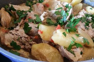 Muschiulet de porc cu curry verde