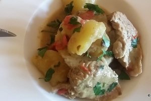 Muschiulet de porc cu curry verde