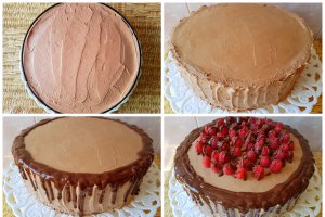 Desert tort cu ciocolata si zmeura