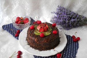 Desert tort de biscuiti cu fructe confiate