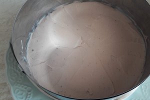 Desert cheesecake cu ciocolata si zmeura