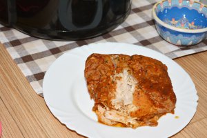 Pulled pork-Burger cu fasii din carne de porc