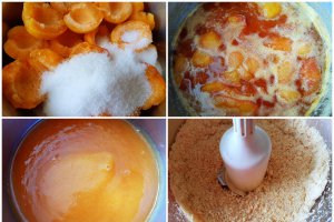 Desert tort de inghetata cu caise si ciocolata alba