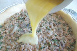 Tarta cu ciuperci si carne tocata