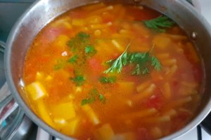 Ciorba de legume a la Cleme, acrita cu zarzare