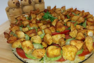 Tort de orez cu piept de pui