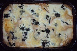 Lasagna cu somon si spanac