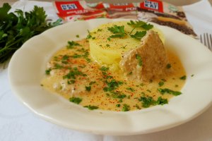Escalop de porc in sos de mustar