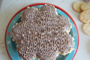 Desert tort de biscuiti, cu crema de ciocolata