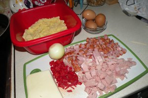 Piure de cartofi cu afumatura la cuptor