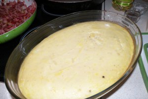 Piure de cartofi cu afumatura la cuptor