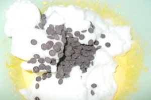 Desert briose cu ciocolata si nuca de cocos