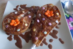Desert pere cu miere si scortisoara, la cuptor