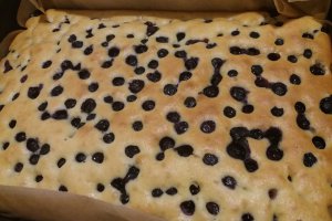 Desert prajitura cu afine si crema de branza