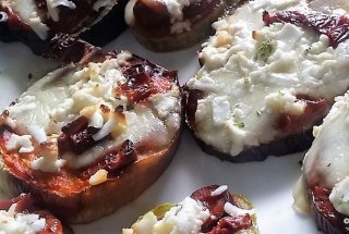 Mini pizza de vinete si dovlecei
