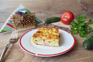 Aperitiv budinca cu dovlecei si branza