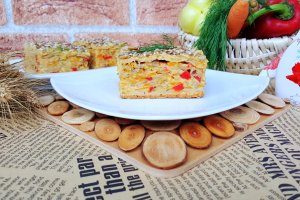 Aperitiv placinta cu legume si mix de seminte