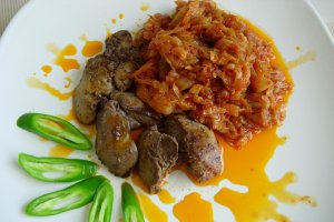 Ficat de pasare cu varza dulce