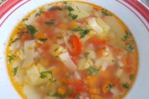 Ciorba de legume, cu tăiței