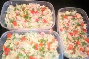 Salata de Paltinis, cu ciuperci, zucchini si pui