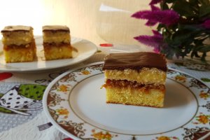 Desert prajitura cu mere, biscuiti si budinca de vanilie