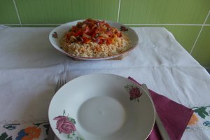 Tocanita de legume, cu cus-cus