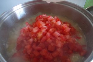 Ostropel de pui, cu mamaliguta