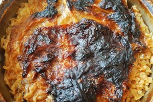 Sarmale in foi de varza alba umplute cu carne de pui si dovleac placintar