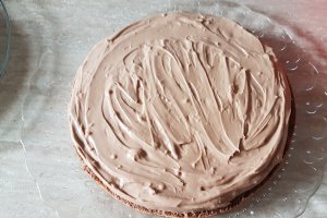 Desert tort cu crema de ciocolata, afine si zmeura - Reteta 800
