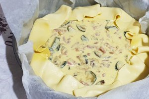 Quiche dovlecei si pancetta