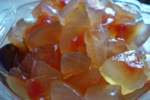 Dulceata de coji de pepene rosu
